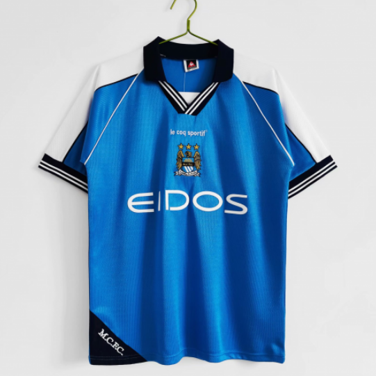 1999-2001 Manchester City Retro Home Kit Soccer Jersey